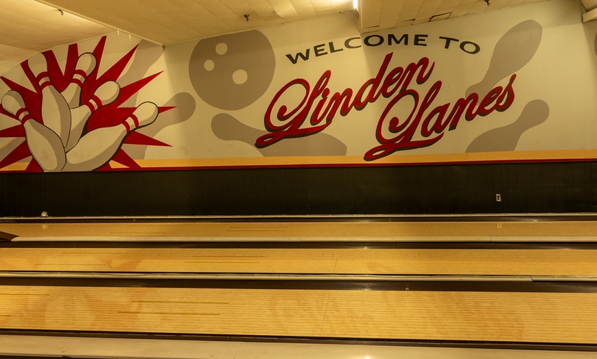 Image 1: Enjoy 60- or 90-Min Unlimited Bowling for Five People At Linden Lanes