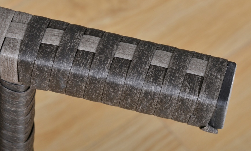 Image 13: Outsunny 8 Seater Rattan Effect Garden Dining Set with Table