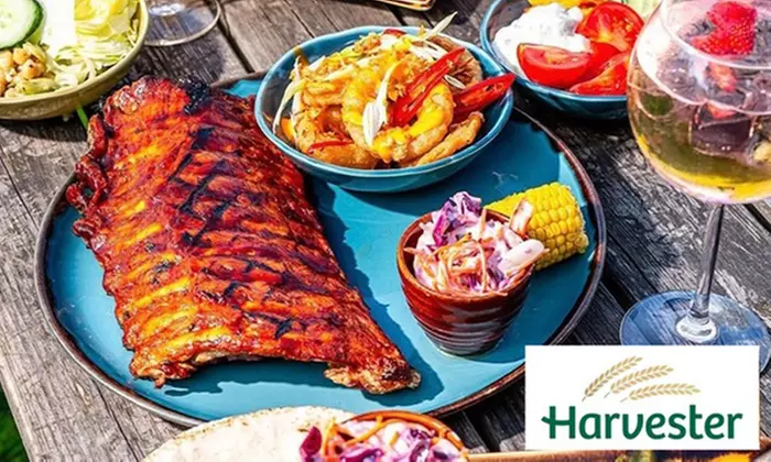 Two or Three Course Meal for 2 Adults and Up to 2 Children @Harvester