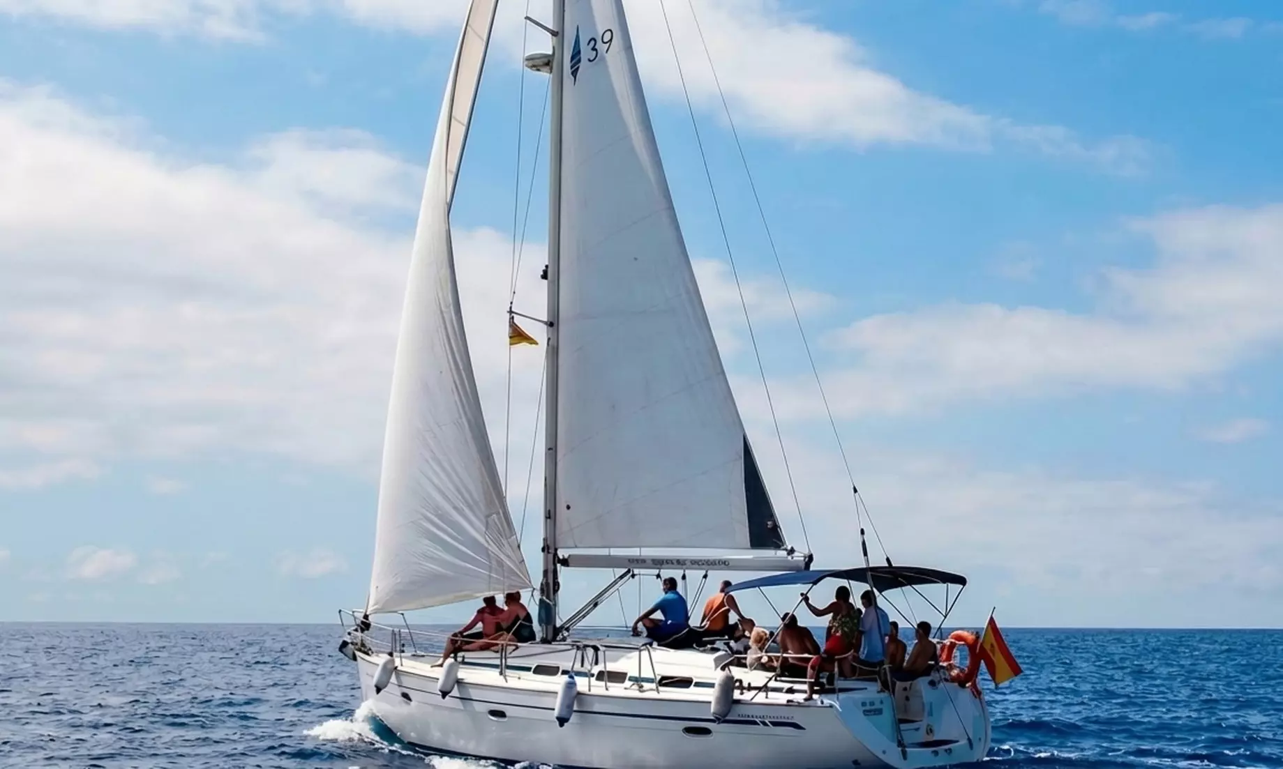 Navegación 3 horas en velero con brunch para 1 o 2 personas