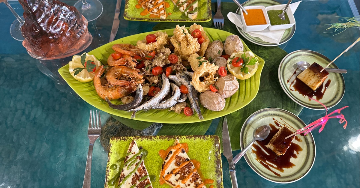 Menú de parrillada de pescado en restaurante de Tenerife