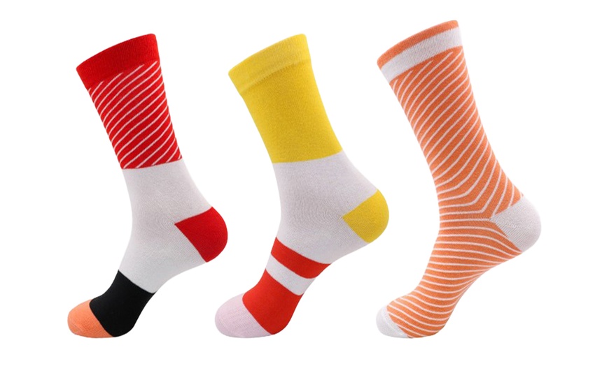 Image 5: 3, 4 or 5 Pairs of Salmon Sushi Funny Socks