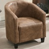 Image 3: Bronzing Fabric Tub Chair with Footstool