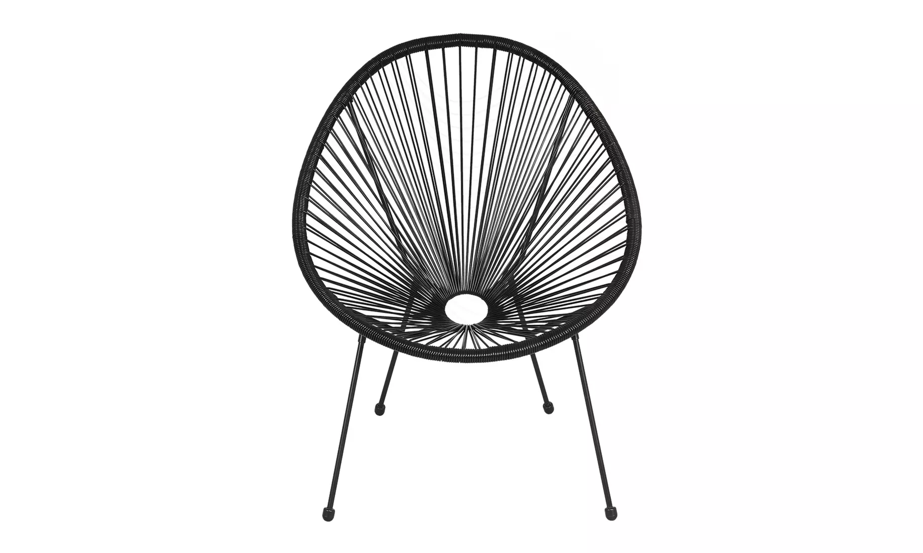 Salotto da giardino in corda intrecciata