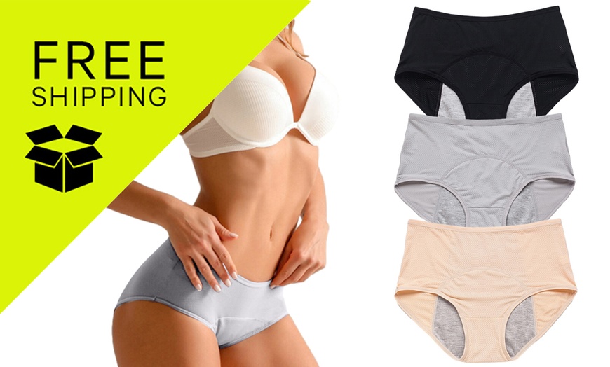 Image 1: 3Pcs Menstrual Period Underpants