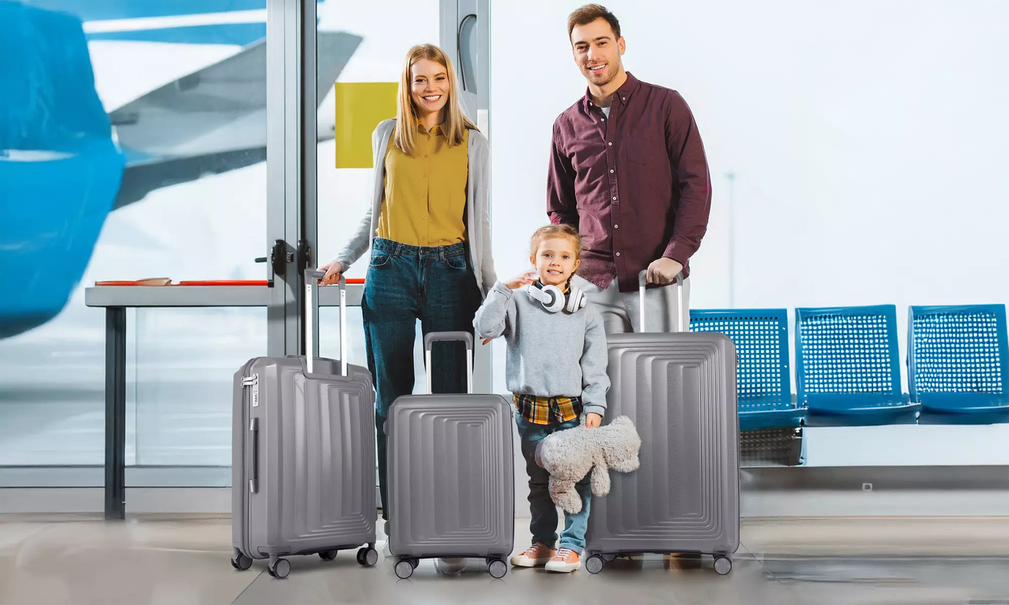 Set van 3 koffers met harde buitenkant van het merk Royalty Line