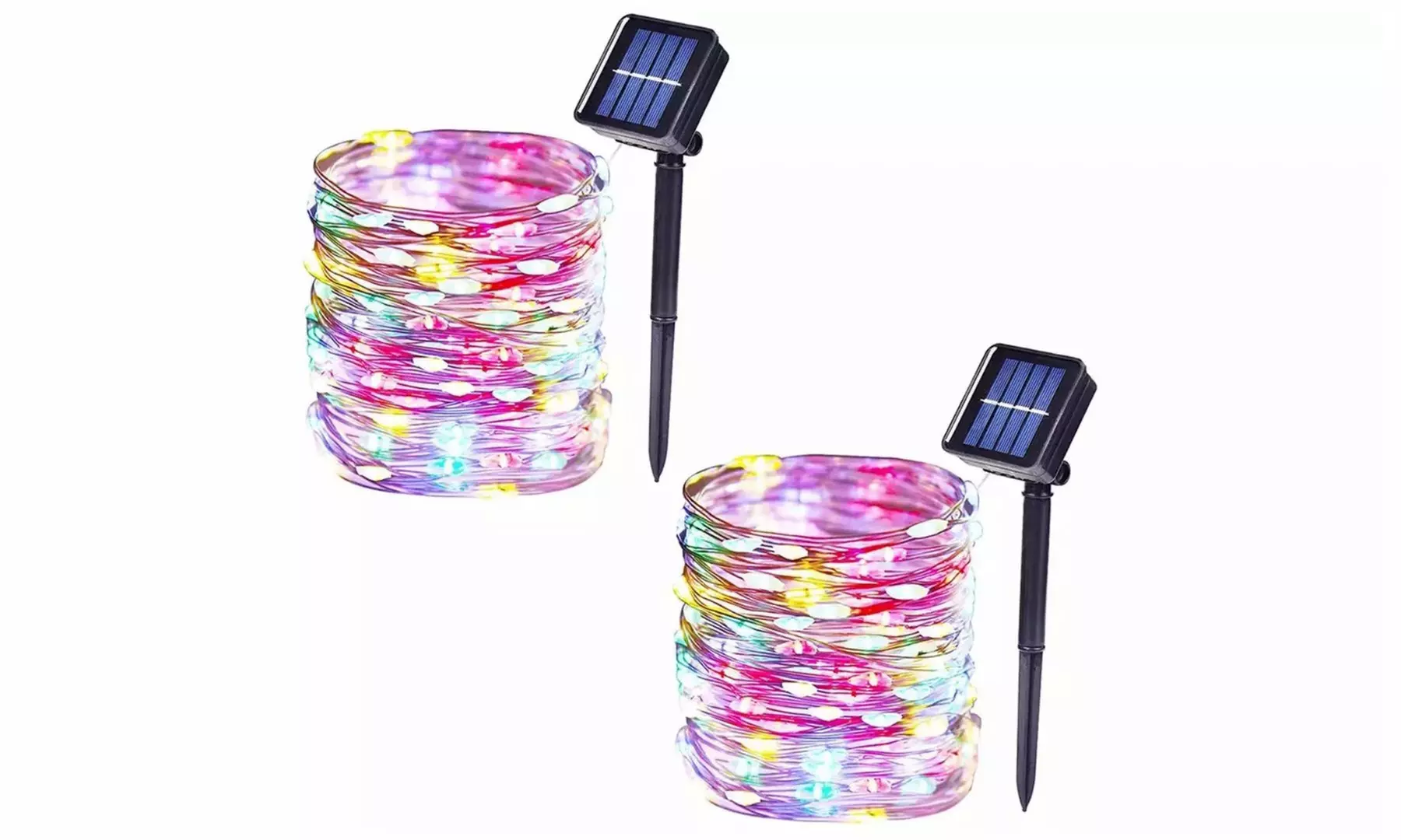 2 Pack Solar Lights Outdoor Solar String Lights Solar Christmas Decor Lights - Second Medium