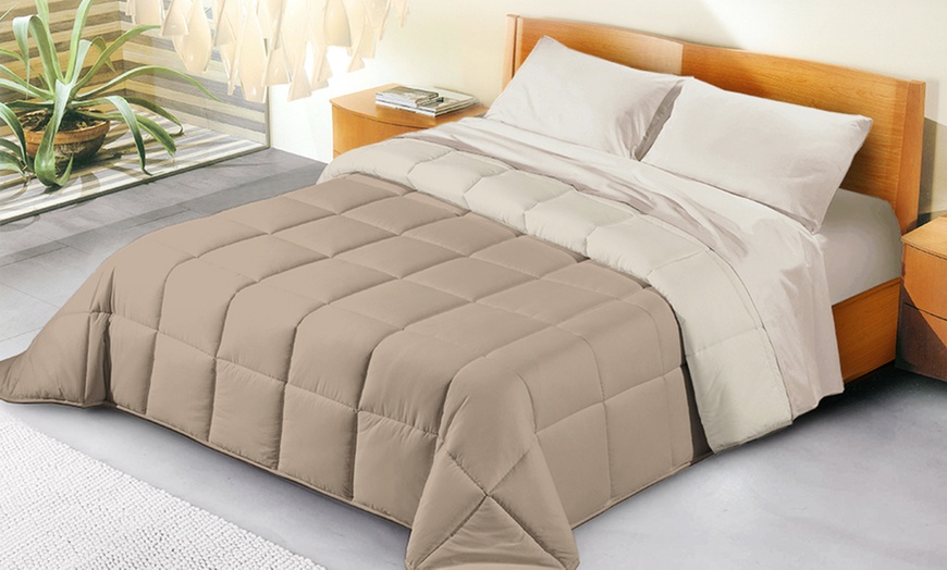 Image 9: Couette réversible en microfibre