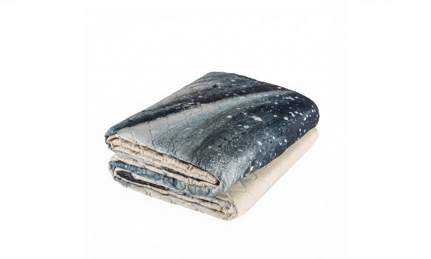 Image 14: Couvre-lit léger italien avec impression 3D pour lit double