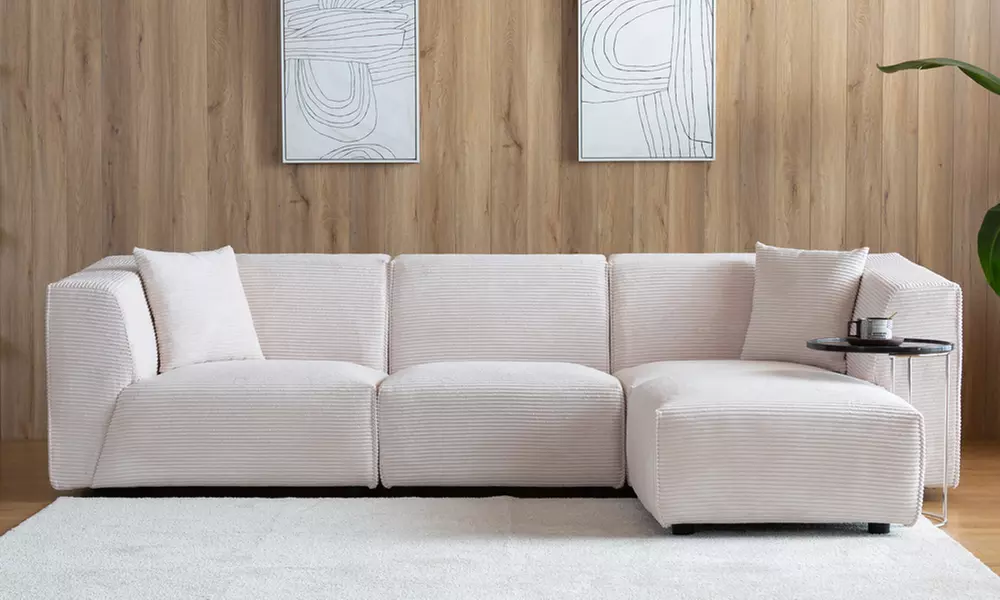 Canapé modulable Kocoon 3 places avec son pouf