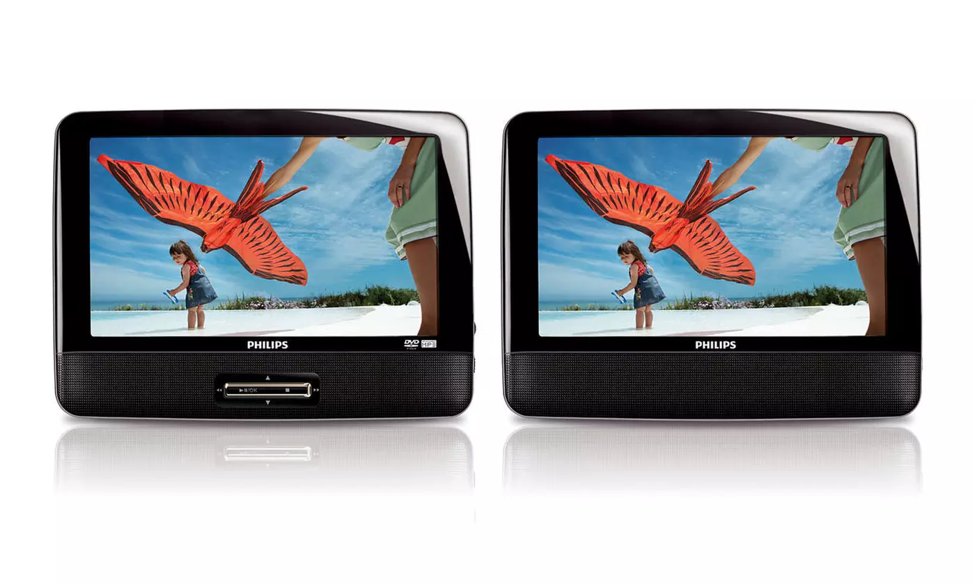 Philips 9" Dual-Screen Car DVD Players (Refurbished) - Primary Image