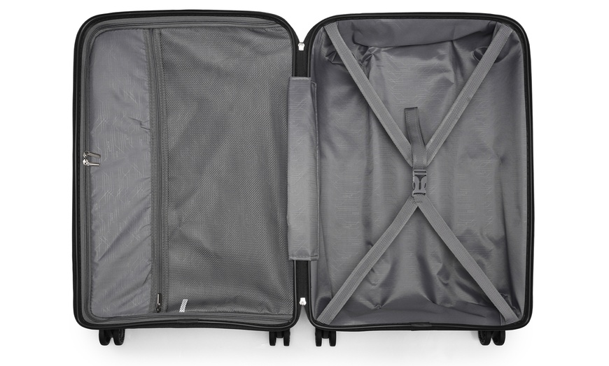 Image 8: KONO 20-inch Colourful PP Hard Shell Suitcase Hand Luggage with Lock