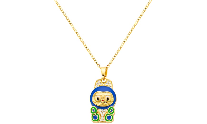 Image 20: Stanley - BTS x Labubu Gold Enamel Pendant Necklace