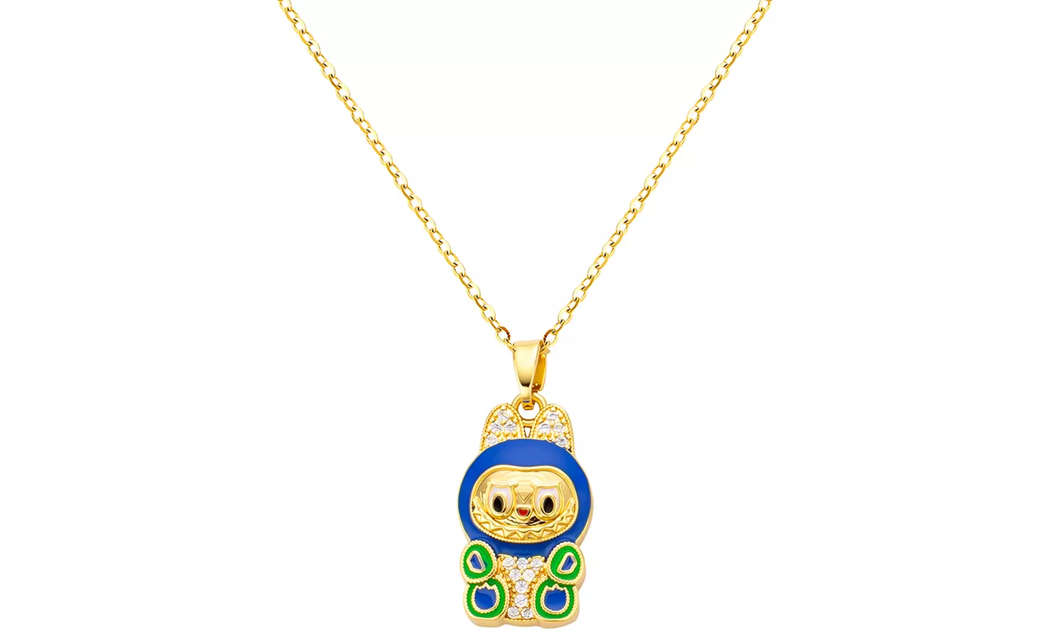 Stanley - BTS x Labubu Gold Enamel Pendant Necklace