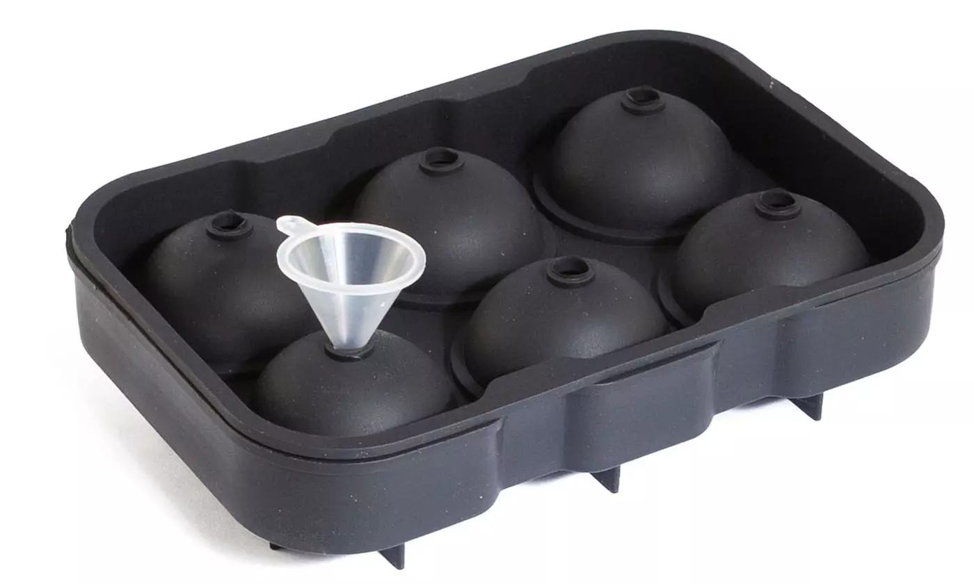 Silicone Ice Cube Tray Large Round Square Molds for Whiskey Cocktails Bourbon