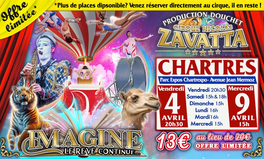 Image 1: 1 place adulte ou enfant pour le Cirque Zavatta à Chartres