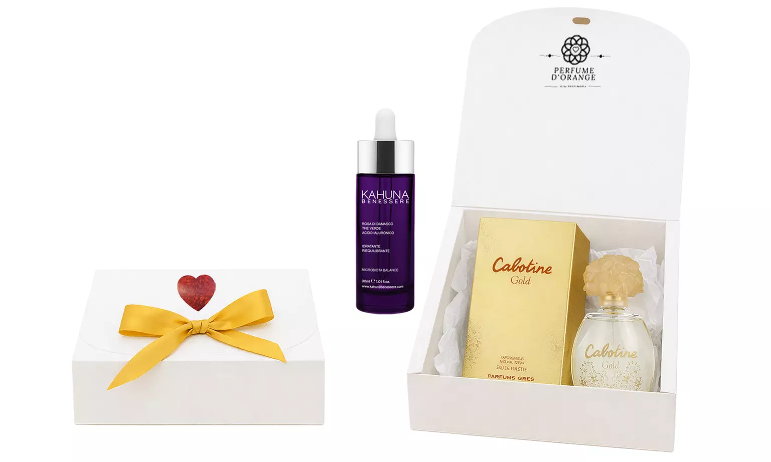 Geschenk-Box für Sie: Duft nach Wahl & 30 ml Kahuna Benessere Serum