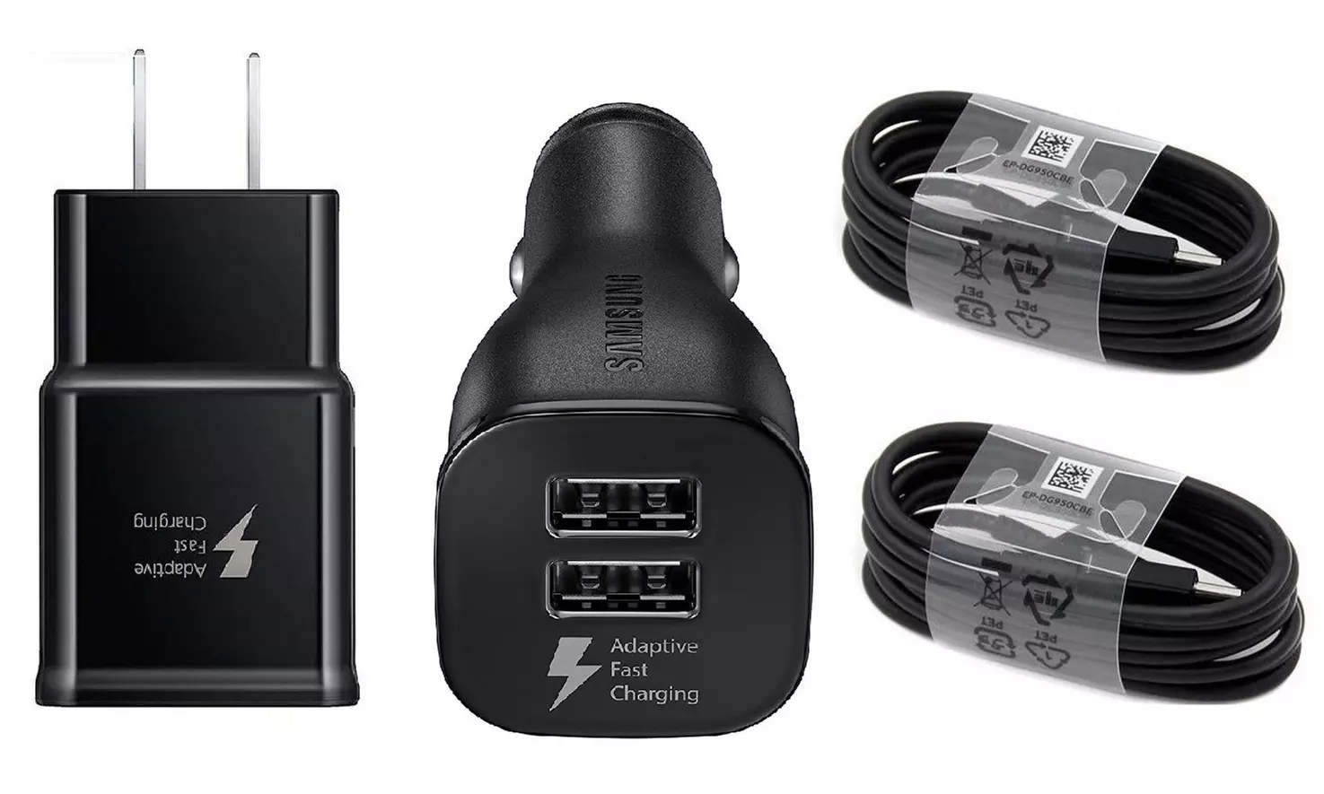 Samsung USB Type C Cables Fast Dual Car Wall Charger for Galaxy S8 S9 S10 Note 9