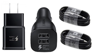 Samsung USB Type C Cables Fast Dual Car Wall Charger for Galaxy S8 S9 S10 Note 9