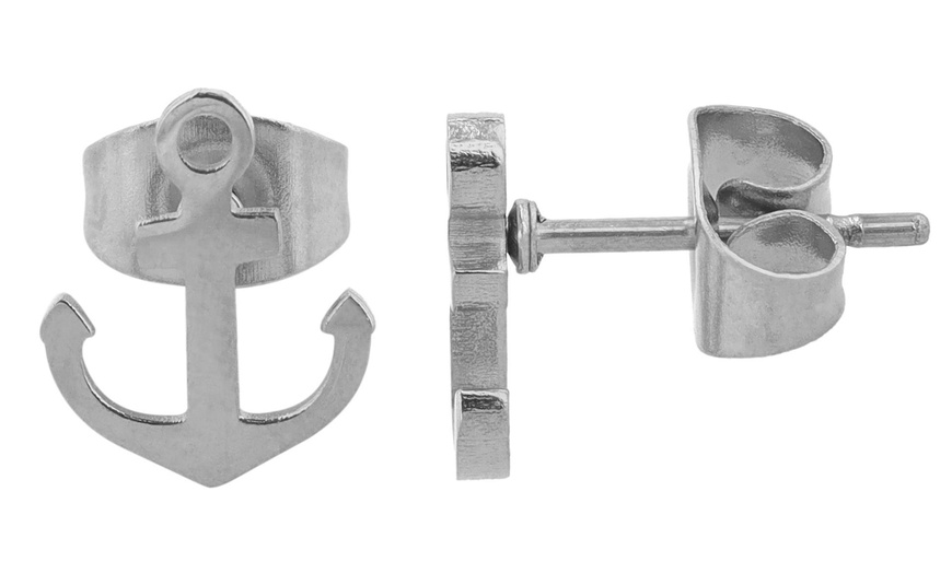 Image 51: Akzent Edelstahl-Ohrstecker für Damen