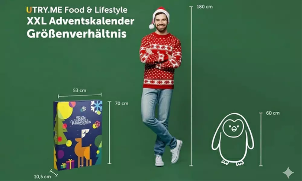 Utry.me Adventskalender – 24 Tage voller Überraschungen und exklusiver Leckereien im XXL-Format (60% sparen) - Second Medium
