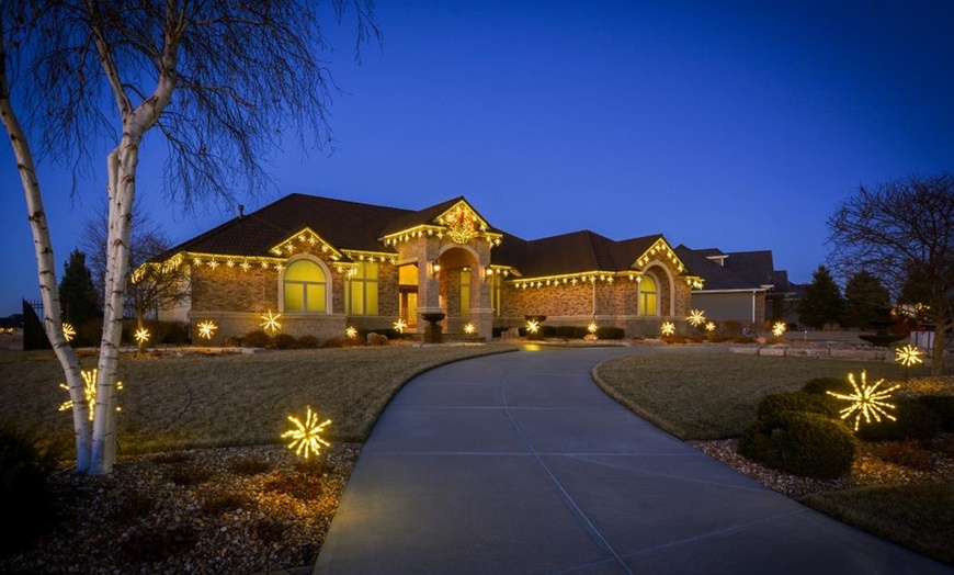 Image 2: Lights Provided:1 or 2 Story/Consult for Xmas Lights Bright Ideas 