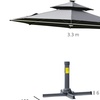 Image 11: Outsunny Cantilever Parasol with Solar or LED Lights
