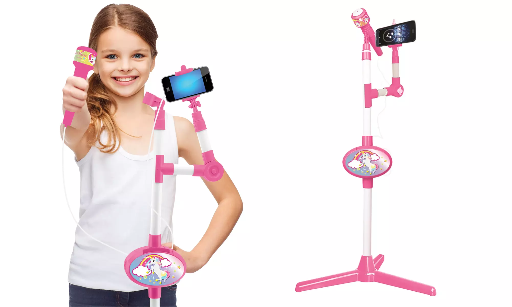 Microphone Karaoké Licorne avec Pied Lumineux et Haut-Parleur Lexibook - Primary Image