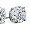 Image 1: Paris Jewelry 14k White Gold Plated Round 3.0ct Cubic Zirconia Stud Earrings