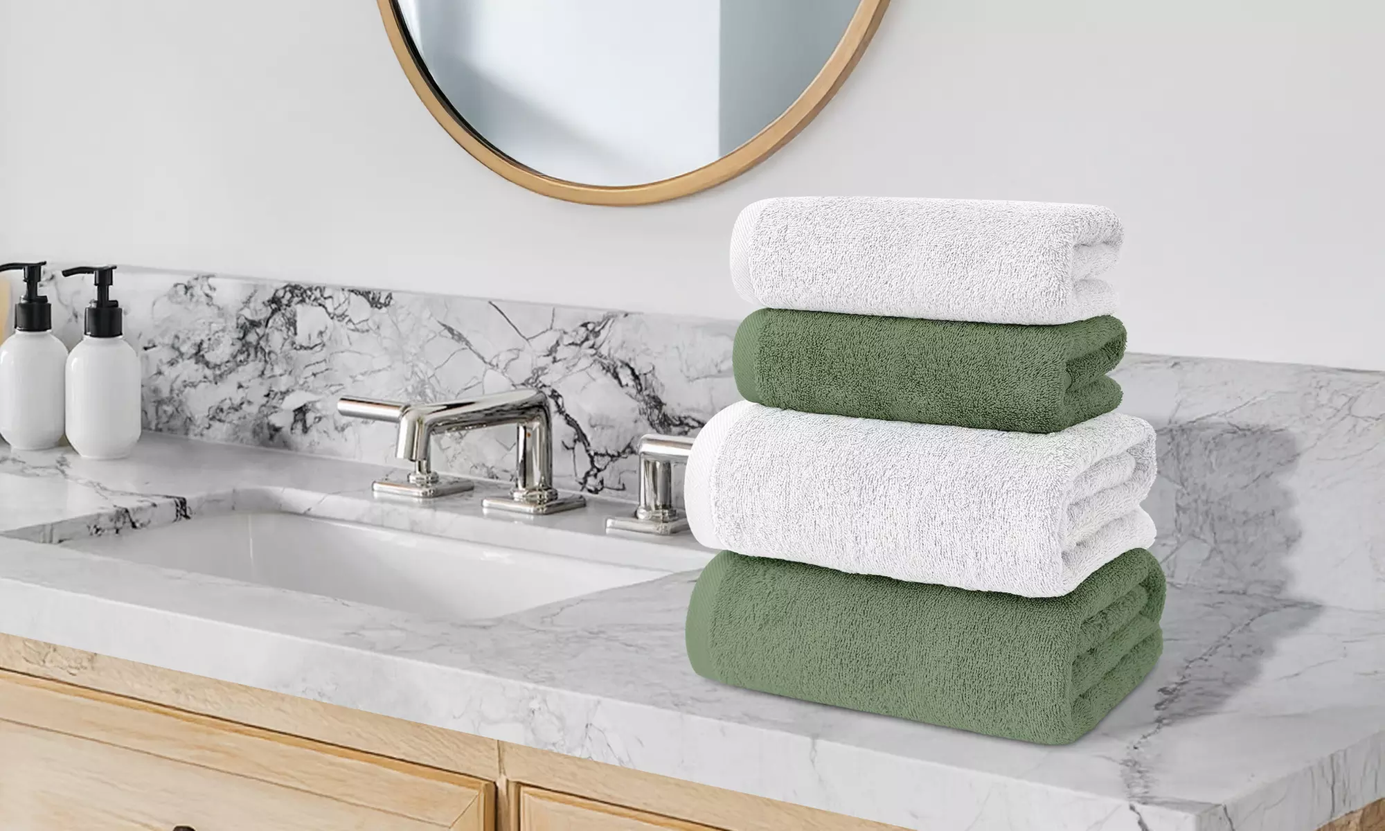 Set de 4 serviettes de bain