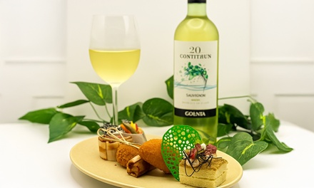 For 2: 1 bottle of Grape OR bubbly with chef's Italian tasting canape platter