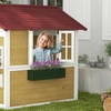 Image 1:  Outsunny Wooden Playhouse for Kids 