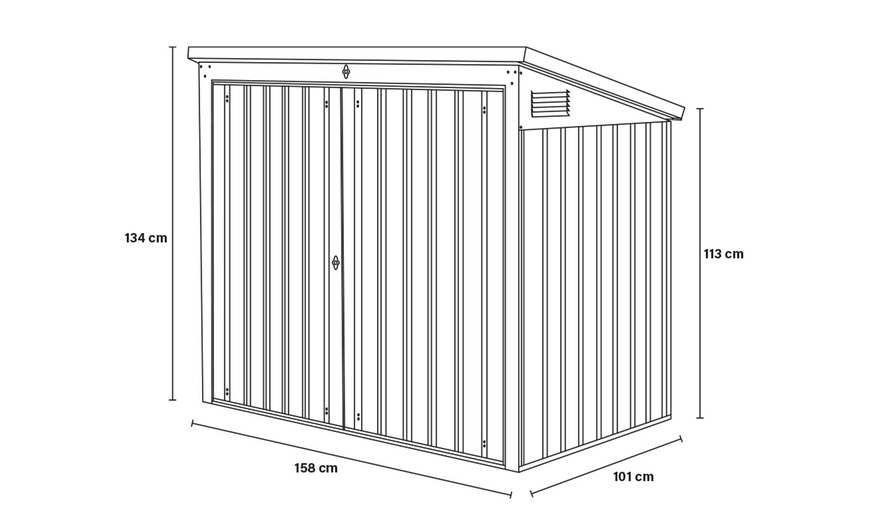 Image 2: Caja metálica para cubo de basura