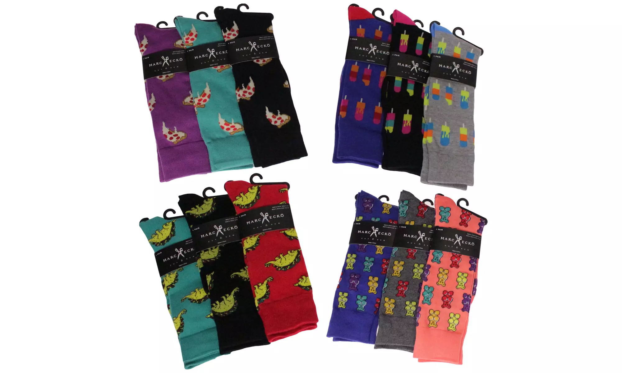 Mystery Deal - Marc Ecko Men's Cut & Sewn Novelty Dress Socks (10 Pairs) - Second Medium