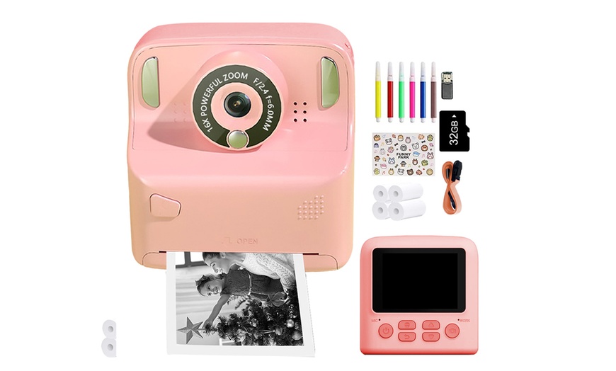 Image 6: Kids Instant Print Camera with Memory Card and 5 Rolls of Print Paper