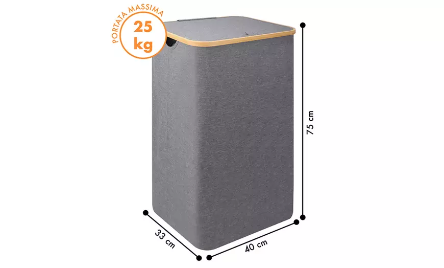 Image 6: Cesto para la colada con bolsa interior y diseño plegable