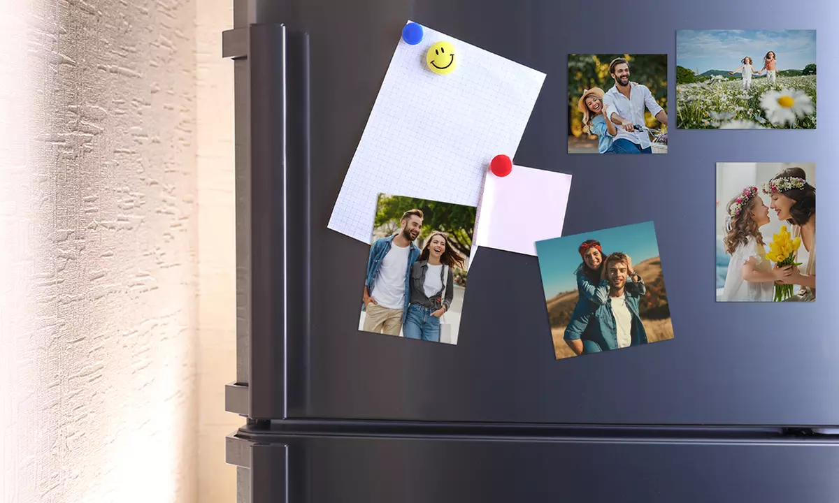 Magnets photo personnalisés, disponibles en lot de 3 ou de 6