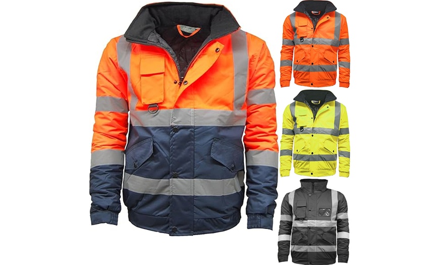 Image 2: LABEL APPAREL Men's Water-Resistant Bomber Jacket 