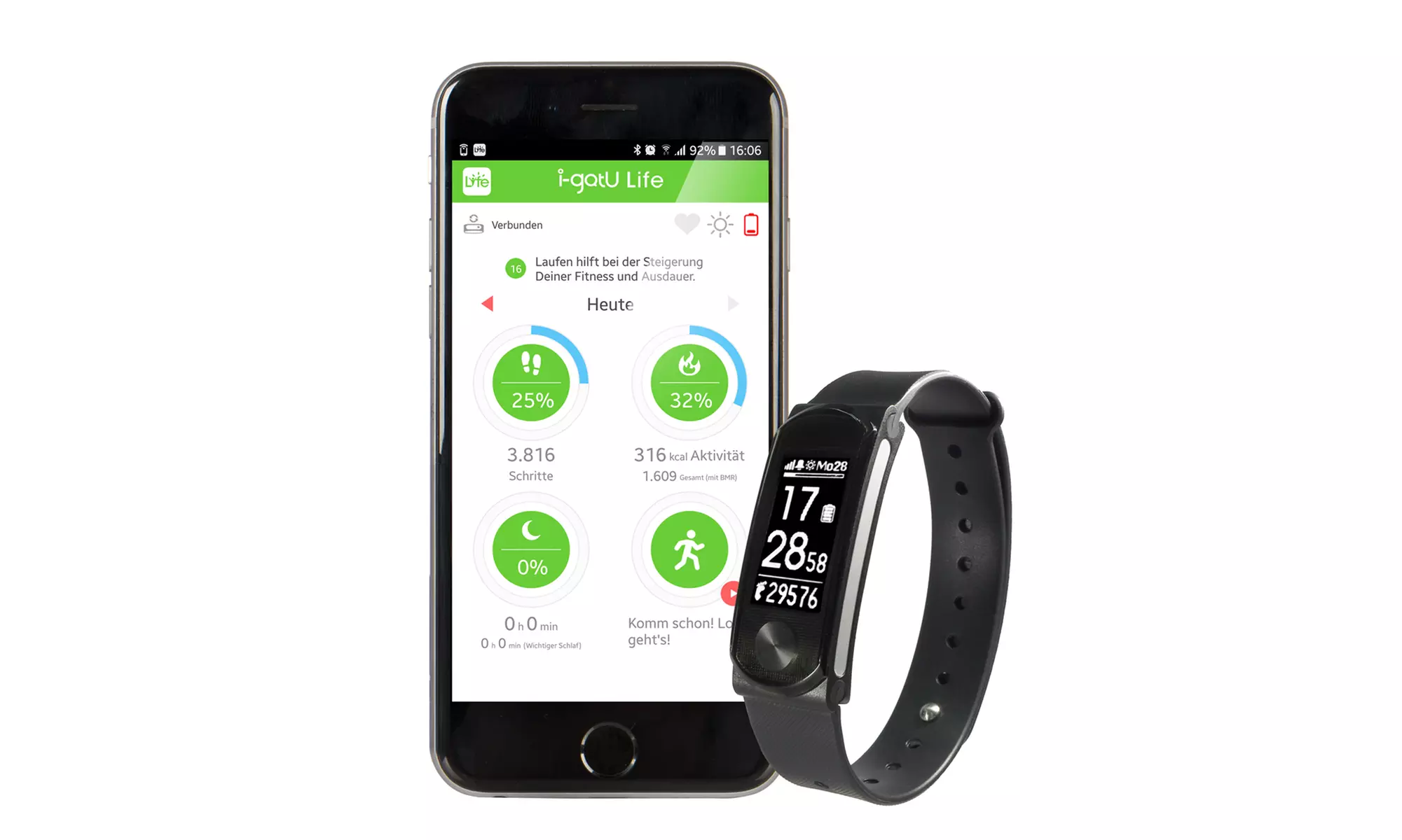 SportPlus Activity Tracker Q-Band X2 SP-AT-BLE-80 oder Q-Band HR SP-AT-BLE-50 - Primary Image