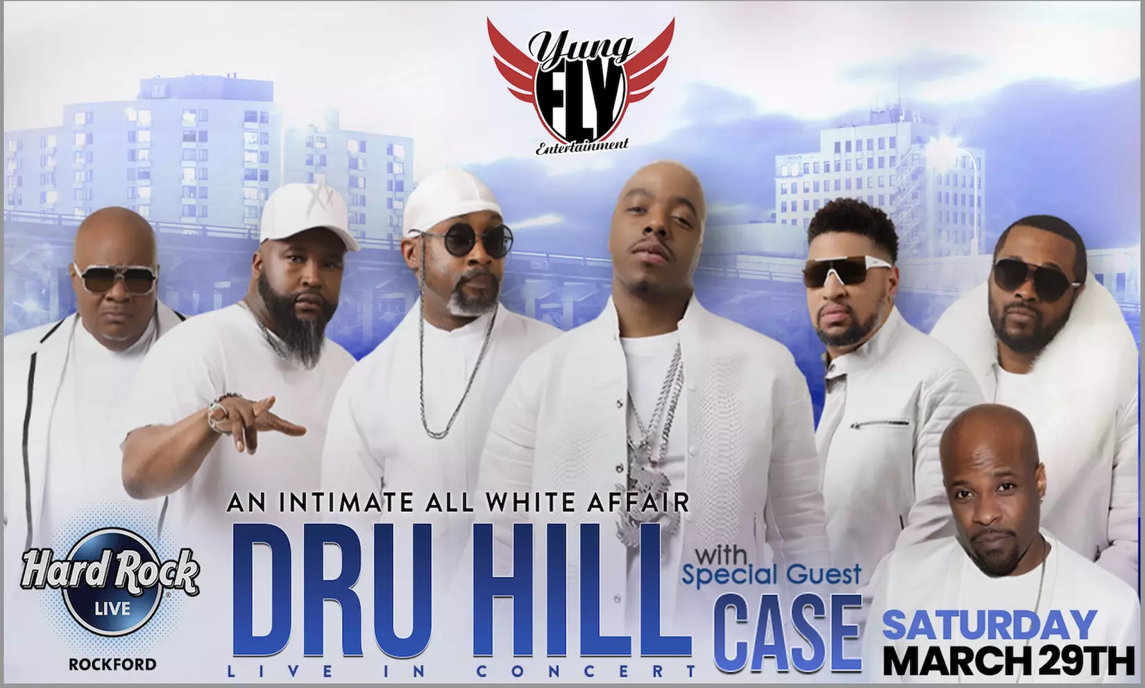 Dru Hill W/ Case: An Intimate All-White Affair at Hard Rock Live Rockford March 29 at 6 PM - Primary Image