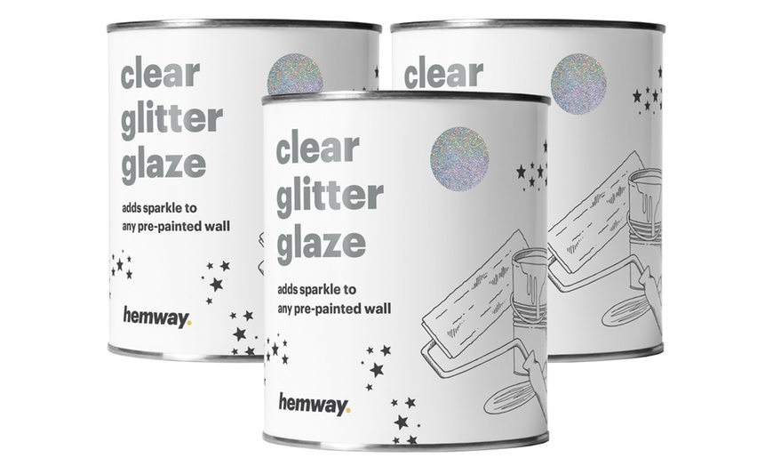 Image 10: Hemway Clear Glitter Paint Glaze