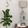 Image 15: HOMCOM Corner Floor Lamp with Shelves