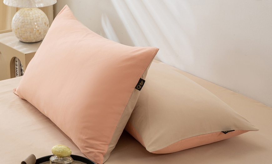 Image 2: Pure Long Staple Cotton Pillowcase Duo