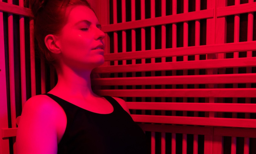Image 2: Detox, Recharge & Glow: Choose Infrared Sauna, Lymphatic Roll, or Red Light Therapy