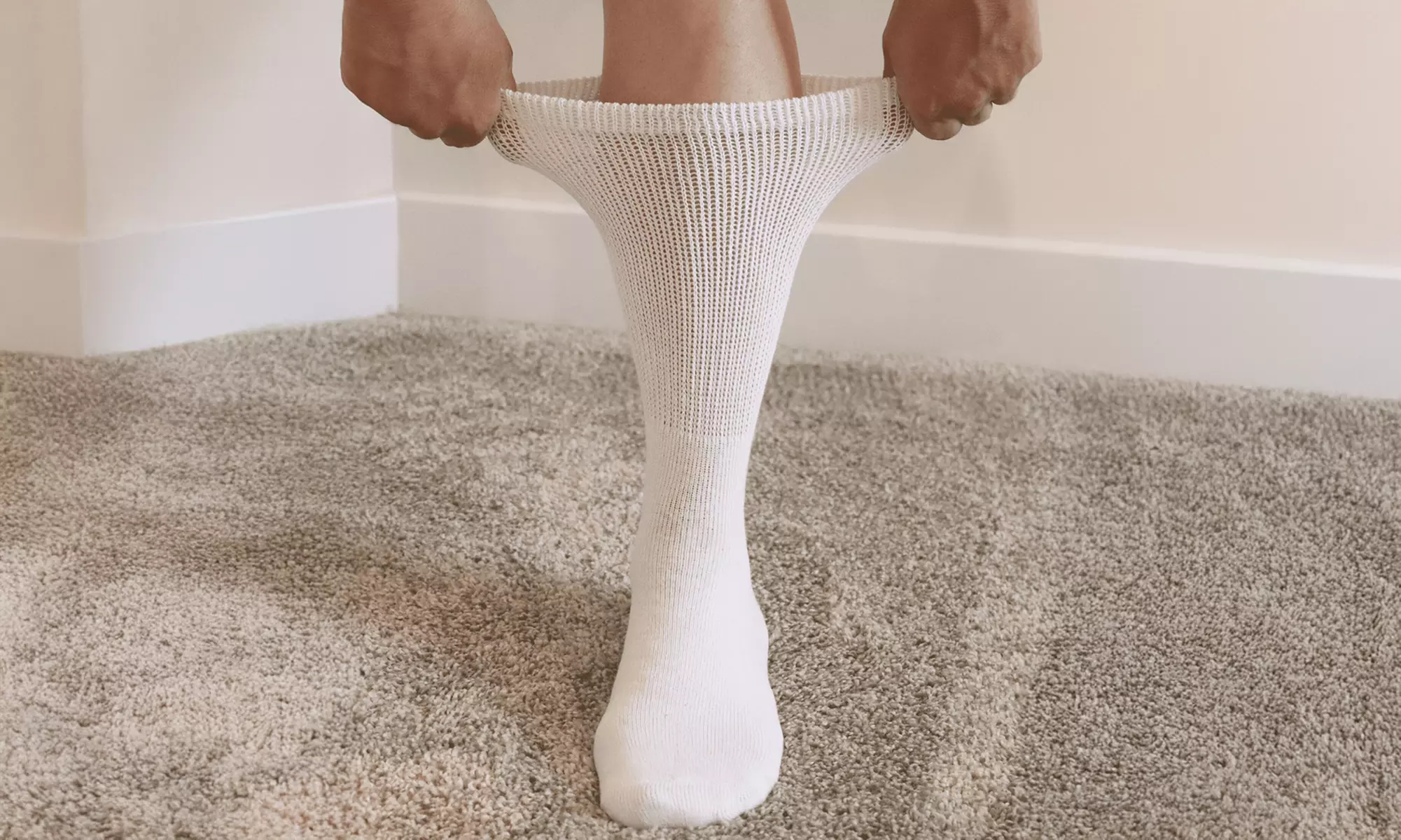 Special Essentials Six Pairs Cotton Diabetic and Circulator Crew Socks - Primary Image