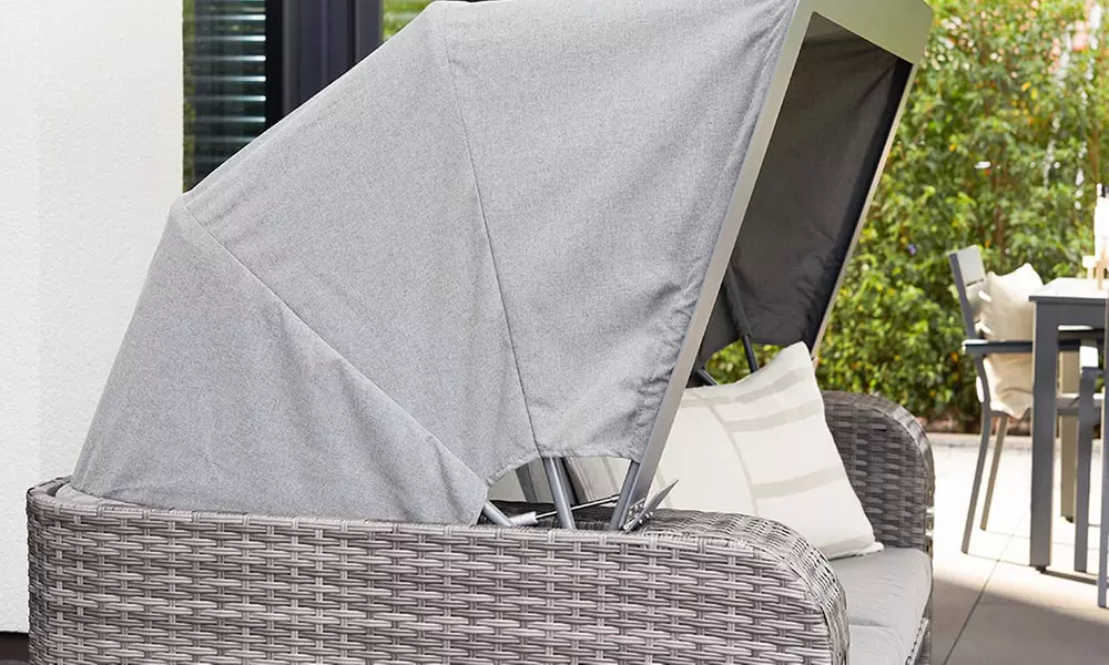 Home Deluxe Strandkorb mit Liegefunktion „Holby“