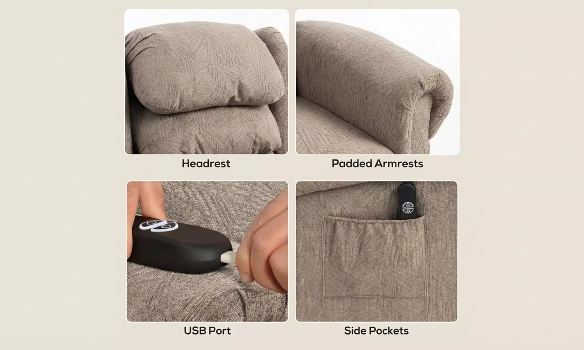 HOMCOM Power Lift Recliner Chair for Elderly