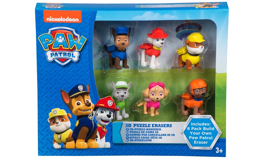 Paw Patrol 6-Pack Puzzle Erasers | Groupon