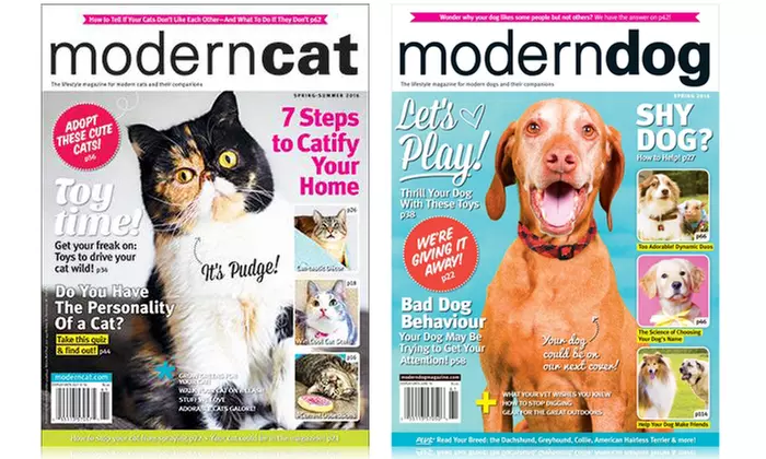 One-Year Subscription to "Modern Dog" or Two-Year Subscription to "Modern Cat" from Blue Dolphin (Up to 50% Off) - Primary Image