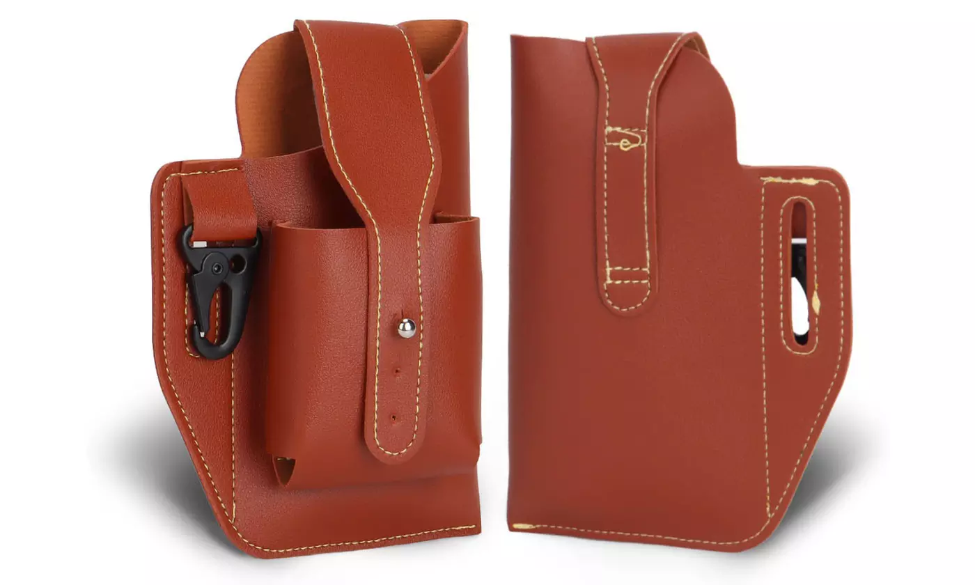 Leather Cell Phone Belt Bag Loop Waist Holster Case Pouch Holder